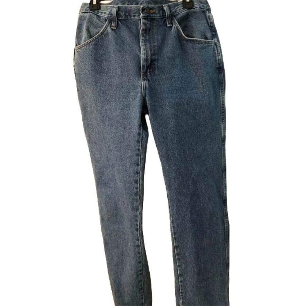 Rustler Jeans Size 33x30 Womens Vintage Denim Blue Pure Cotton Button Mexico